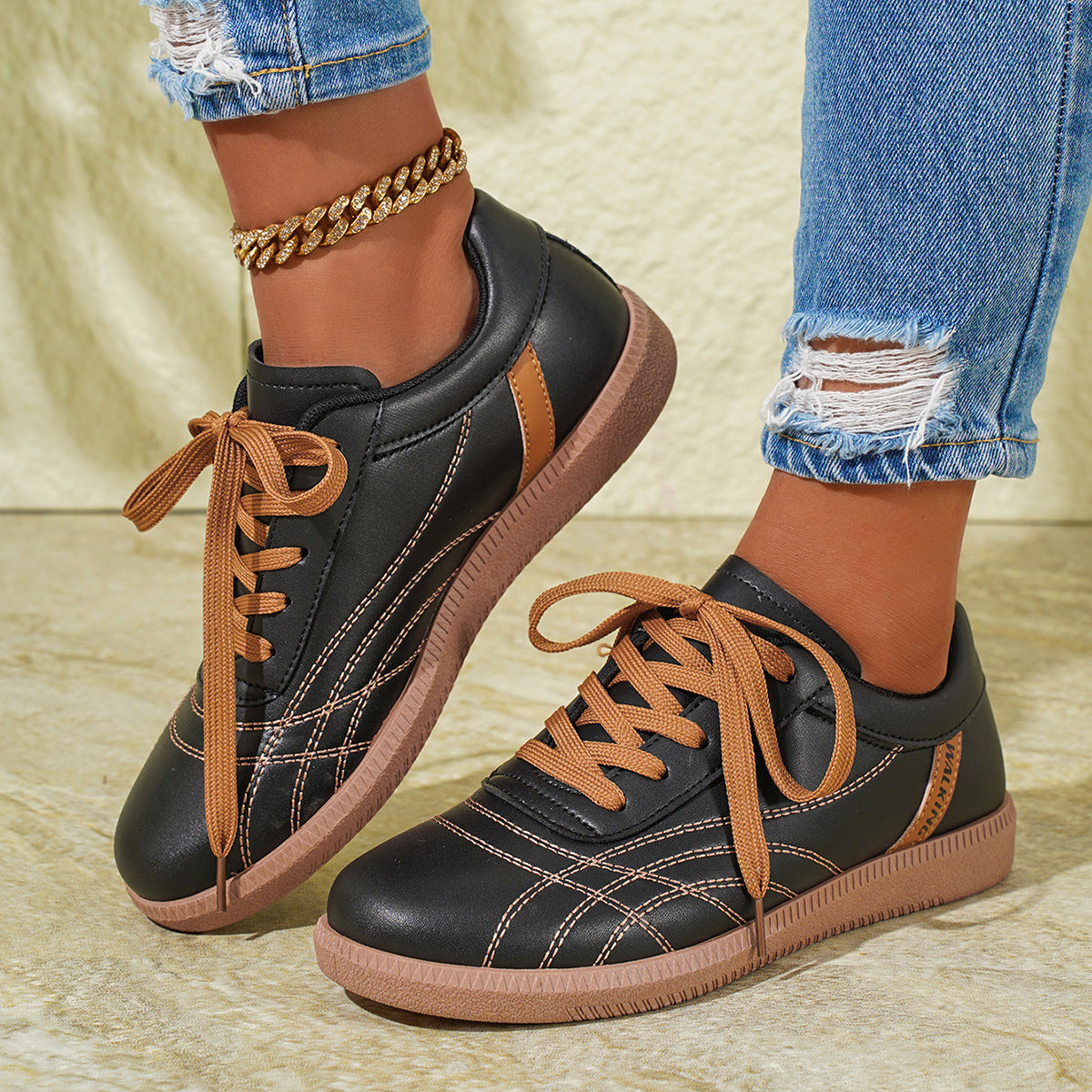 Retro Lace-Up Sneakers