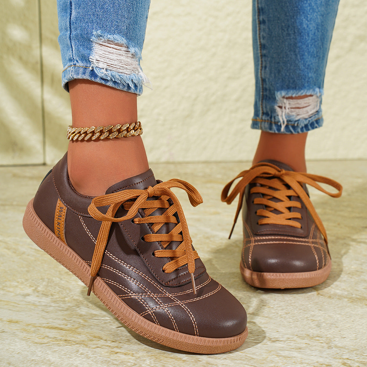 Retro Lace-Up Sneakers