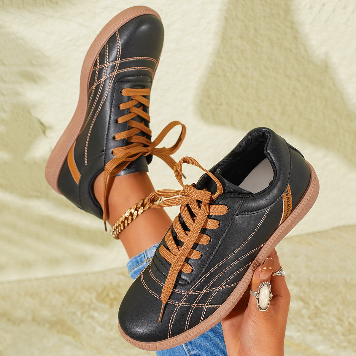 Retro Lace-Up Sneakers