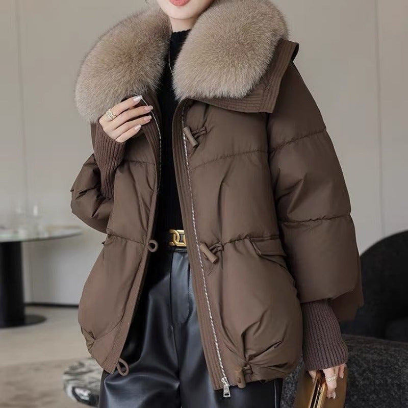 Short Fur Collar Thickened Coat