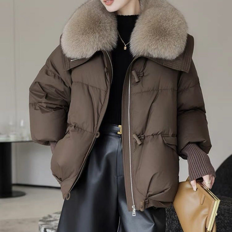 Short Fur Collar Thickened Coat