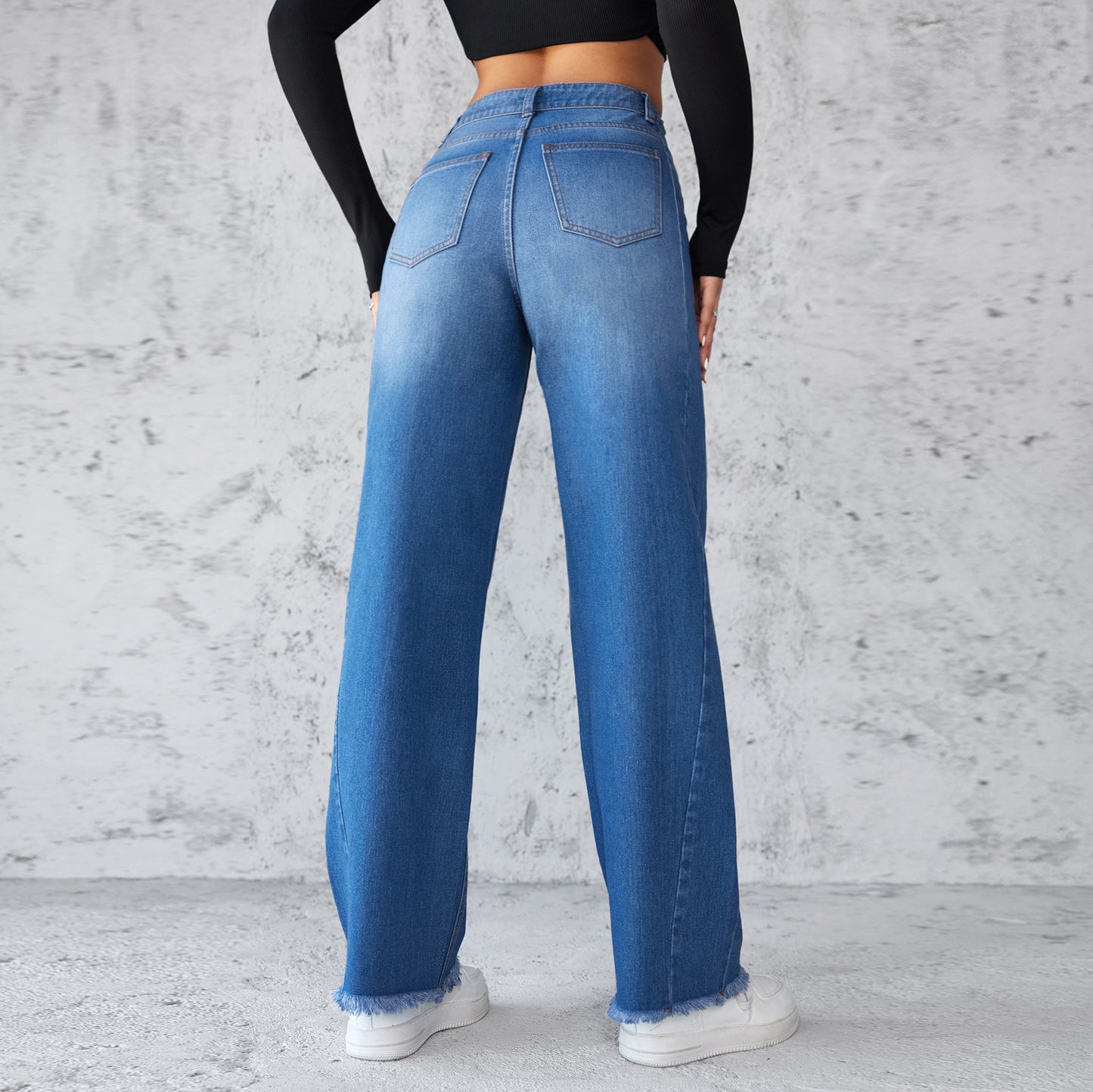 Fashion Straight Wide-leg Jeans