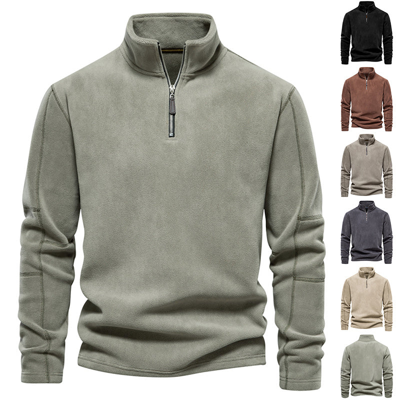 Fleece Winter Casual Pullover Top For Men