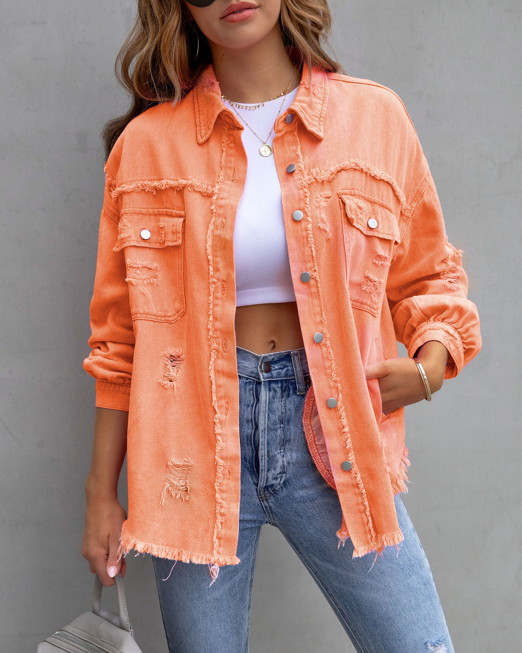 Fashion Ripped Jacket