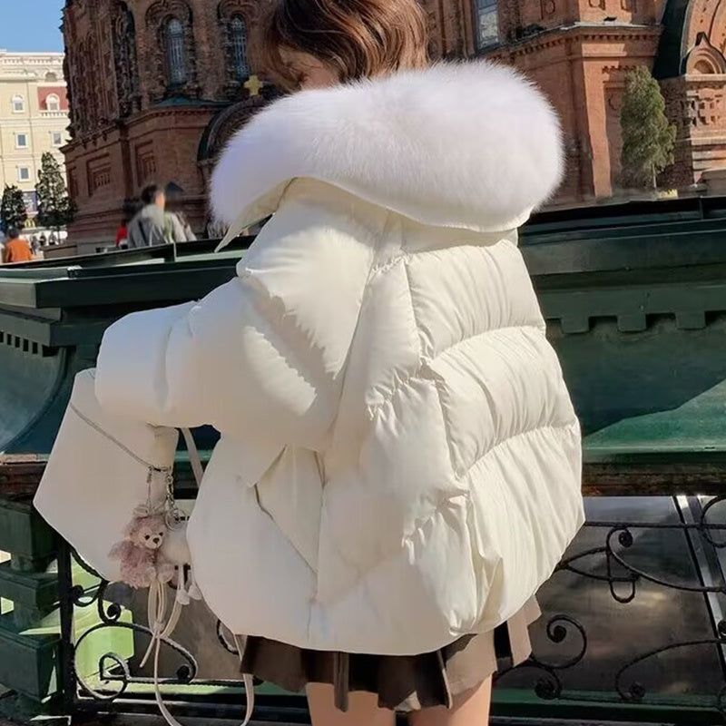 Short Fur Collar Thickened Coat