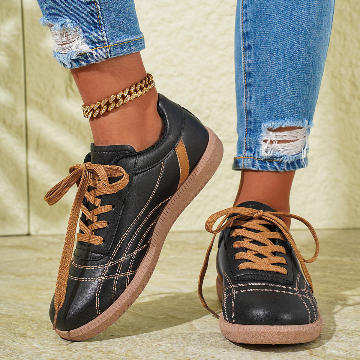 Retro Lace-Up Sneakers