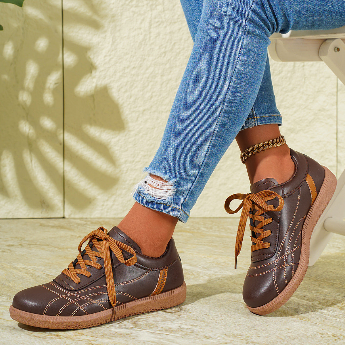 Retro Lace-Up Sneakers